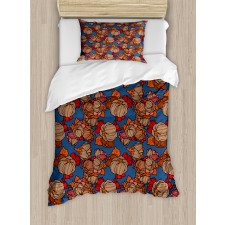 Funk Art Flower Pattern Duvet Cover Set