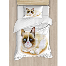 Grumpy Angry Cat Love Duvet Cover Set