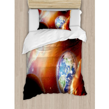 Nebula Stars in Solar Duvet Cover Set