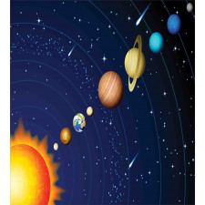 Solar System with Sun Duvet Cover Set