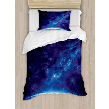 Vibrant Milky Way Stars Duvet Cover Set