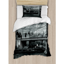 NYC in Black and White Duvet Cover Set
