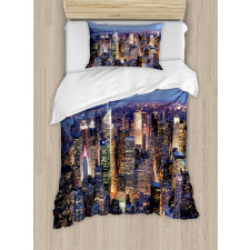 Aerial View of NYC Duvet Cover Set