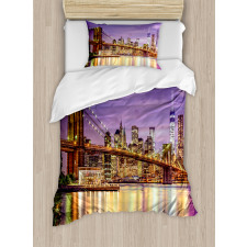 Broadway Scenery NYC Duvet Cover Set