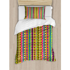Colored Abstract Stripes Duvet Cover Set
