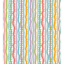 Vertical Swirl Lines Duvet Cover Set