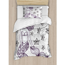 Mermaid with Wave Duvet Cover Set
