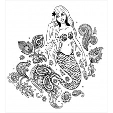 Mermaid in Ocean Duvet Cover Set