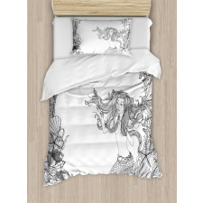 Seashells Mermaid Myth Duvet Cover Set