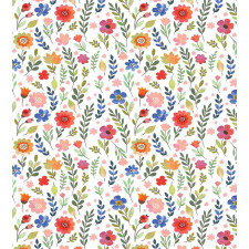 Soft Colored Floret Duvet Cover Set