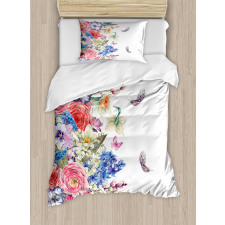 Vivid Floral Nature Duvet Cover Set