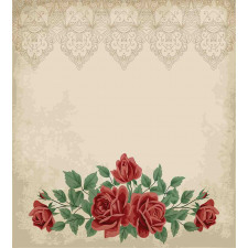 Vintage Love Red Roses Duvet Cover Set