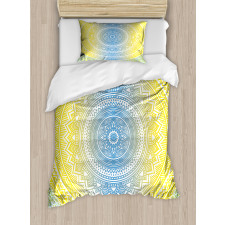 Blue Ombre Mandala Duvet Cover Set