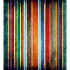 Retro Colorful Bands Duvet Cover Set
