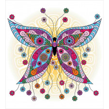Spring Flowers Butterfly Duvet Cover Set