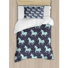 Unicorn Spot Stars Duvet Cover Set