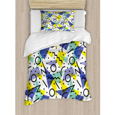 Geometric Retro Theme Duvet Cover Set