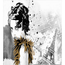 Fashion Model Paris Girl Duvet Cover Set