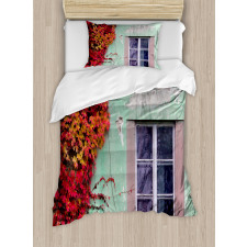 Fall Ivy on Old House Duvet Cover Set