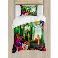 Butterfly Bee in Exotic Duvet Cover Set