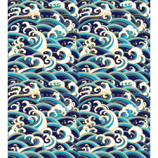 Ocean Waves Pattern Duvet Cover Set