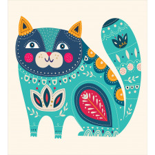 Paisley Style Cat Kitten Duvet Cover Set