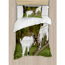 Farm Life with Goats Duvet Cover Set