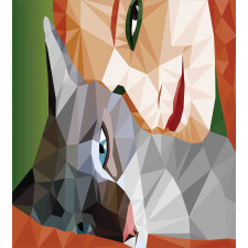 Geometric Mosaic Kitten Duvet Cover Set