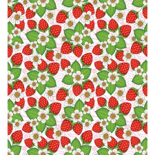 Floral Strawberry Scene Duvet Cover Set