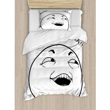 Happy Boy Meme Emojis Duvet Cover Set