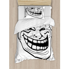 Cartoon Style Troll Guy Duvet Cover Set