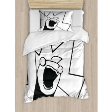 Digital Happy Stick Meme Duvet Cover Set