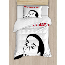 Meme Smile Modern Face Duvet Cover Set