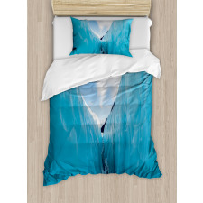 Frozen Ice Mountains Duvet Cover Set