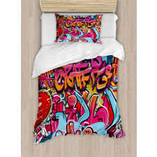 Hip Hop Street Art Duvet Cover Set