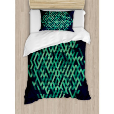 Ombre Maze Lines Duvet Cover Set