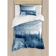 Ice Cold Snowy Scenery Duvet Cover Set
