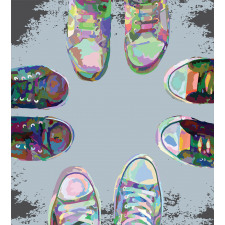 Friends Shoes in Street Duvet Cover Set