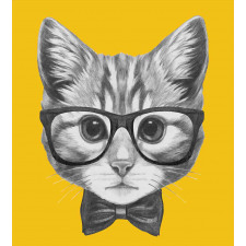 Baby Hipster Kitten Cat Duvet Cover Set