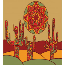 Tribal Design Cactus Duvet Cover Set