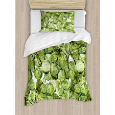 Sun Cactus Landscape Duvet Cover Set