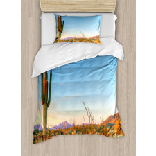 Cactus Sunset Landscape Duvet Cover Set