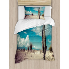 Sunny Hot Desert Plant Duvet Cover Set