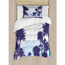 Palm Trees South Forest Duvet Cover Set