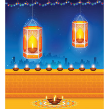 Diwali Night Candles Duvet Cover Set