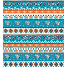 Floral Aztec Art Pattern Duvet Cover Set