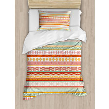 Striped with Art Duvet Cover Set