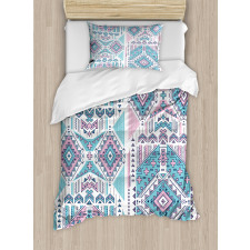 Pink Teal Aztec Duvet Cover Set