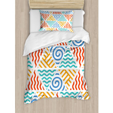 4 Elements Retro Art Duvet Cover Set