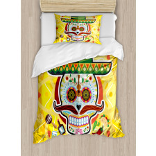 Mexican Sugar Skull Duvet Cover Set